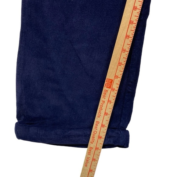 Bonobos Mens 34x31 Corduroy Pants Cuffed Navy Blue Cotton Lycra Thin Wale - Picture 12 of 13